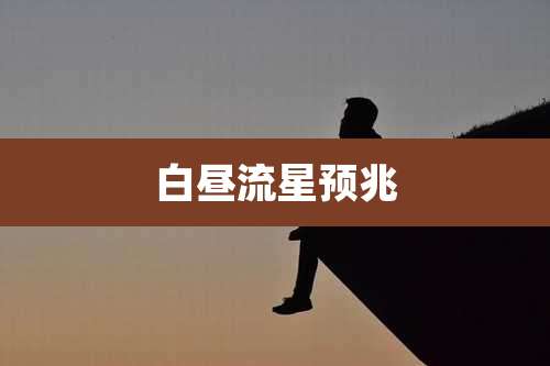 白昼流星预兆