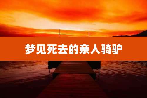 梦见死去的亲人骑驴