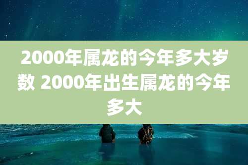 2000年属龙的今年多大岁数 2000年出生属龙的今年多大