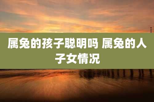 属兔的孩子聪明吗 属兔的人子女情况