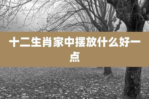 十二生肖家中摆放什么好一点