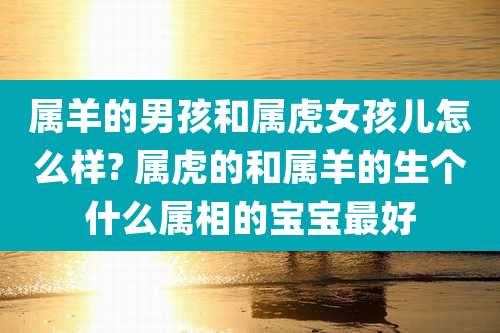 属羊的男孩和属虎女孩儿怎么样? 属虎的和属羊的生个什么属相的宝宝最好