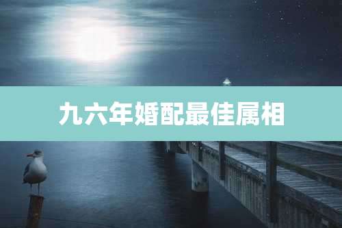 九六年婚配最佳属相