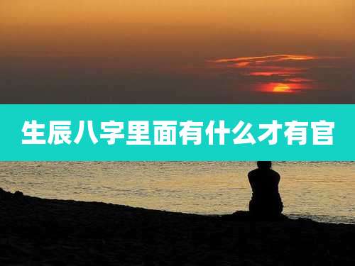 生辰八字里面有什么才有官