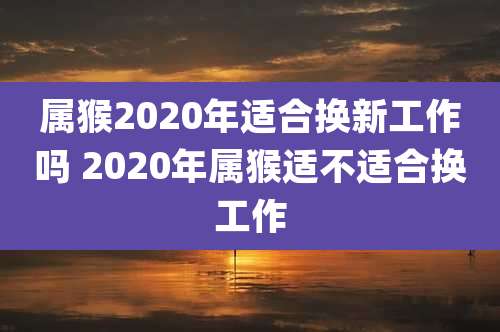 属猴2020年适合换新工作吗 2020年属猴适不适合换工作