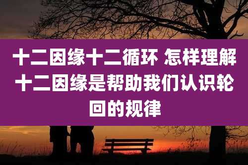 十二因缘十二循环 怎样理解十二因缘是帮助我们认识轮回的规律