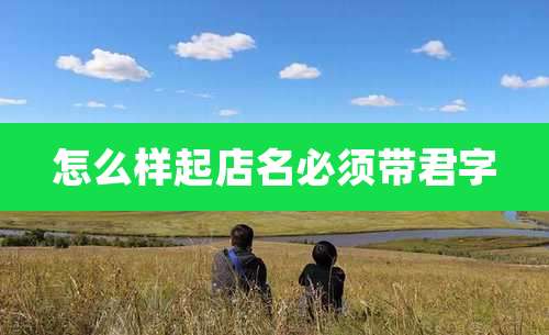 怎么样起店名必须带君字