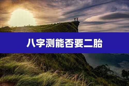 八字测能否要二胎