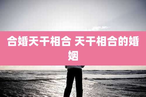 合婚天干相合 天干相合的婚姻