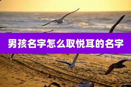 男孩名字怎么取悦耳的名字