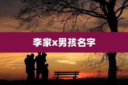 李家x男孩名字