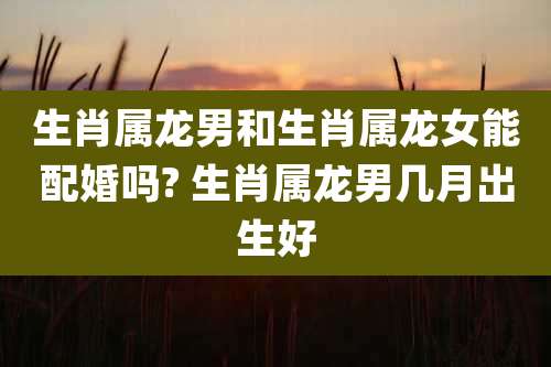 生肖属龙男和生肖属龙女能配婚吗? 生肖属龙男几月出生好