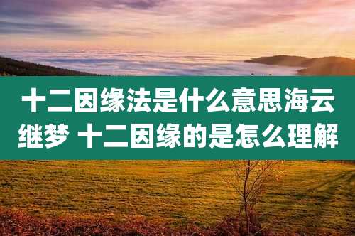 十二因缘法是什么意思海云继梦 十二因缘的是怎么理解