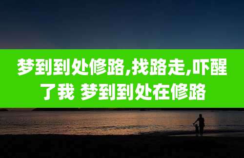 梦到到处修路,找路走,吓醒了我 梦到到处在修路