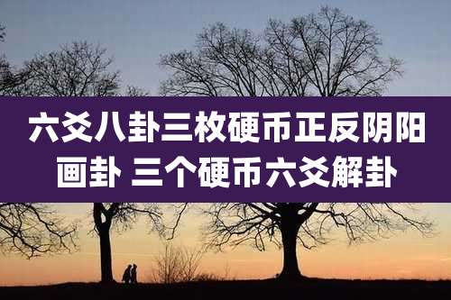 六爻八卦三枚硬币正反阴阳画卦 三个硬币六爻解卦