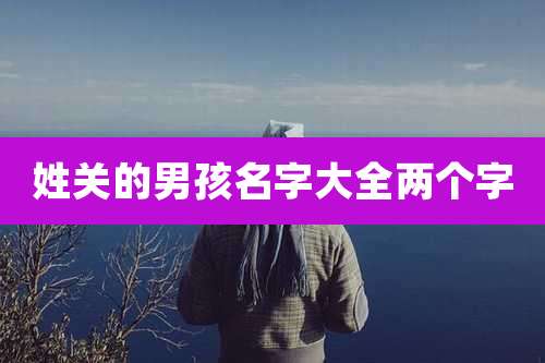 姓关的男孩名字大全两个字