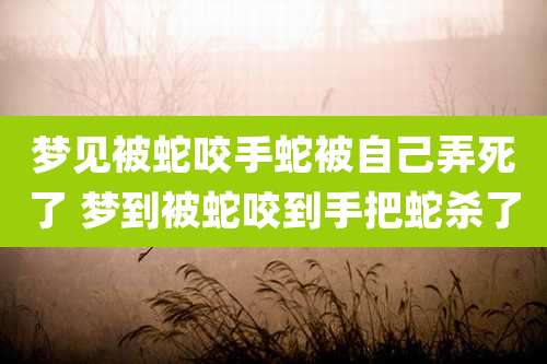 梦见被蛇咬手蛇被自己弄死了 梦到被蛇咬到手把蛇杀了