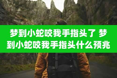 梦到小蛇咬我手指头了 梦到小蛇咬我手指头什么预兆