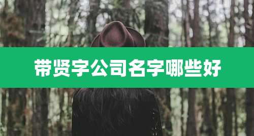 带贤字公司名字哪些好