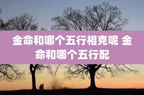金命和哪个五行相克呢 金命和哪个五行配