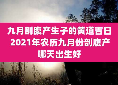 九月剖腹产生子的黄道吉日 2021年农历九月份剖腹产哪天出生好