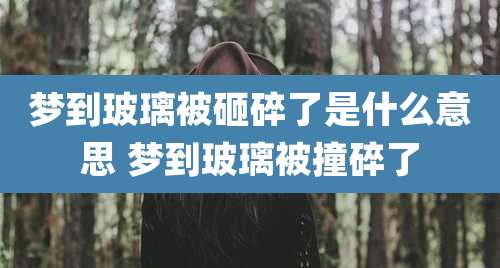 梦到玻璃被砸碎了是什么意思 梦到玻璃被撞碎了