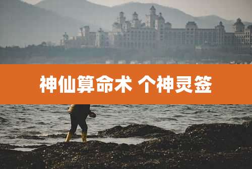 神仙算命术 个神灵签