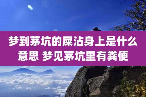 梦到茅坑的屎沾身上是什么意思 梦见茅坑里有粪便