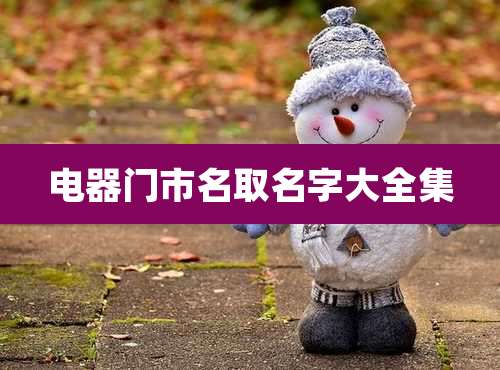 电器门市名取名字大全集