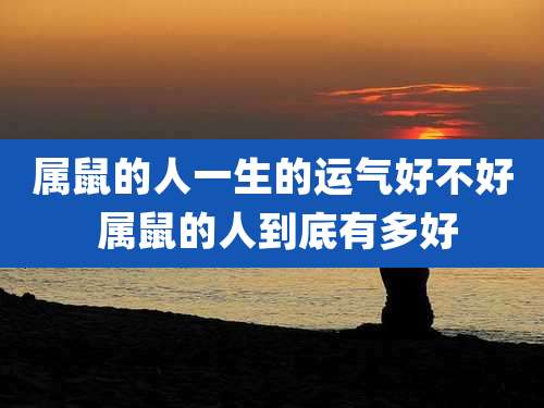 属鼠的人一生的运气好不好 属鼠的人到底有多好