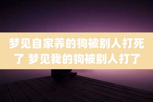梦见自家养的狗被别人打死了 梦见我的狗被别人打了