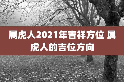属虎人2021年吉祥方位 属虎人的吉位方向