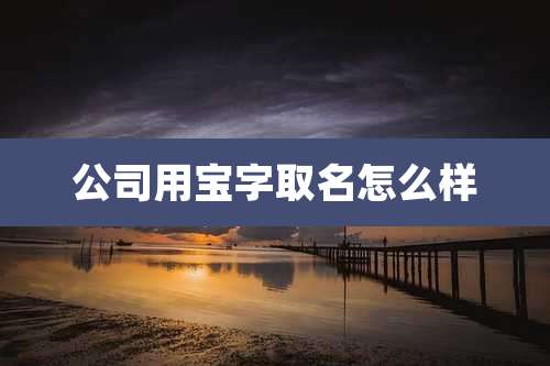 公司用宝字取名怎么样