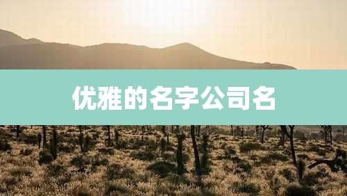 优雅的名字公司名