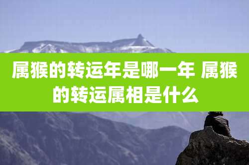 属猴的转运年是哪一年 属猴的转运属相是什么
