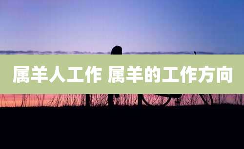属羊人工作 属羊的工作方向