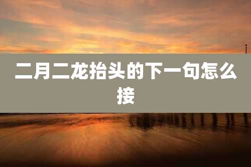 二月二龙抬头的下一句怎么接