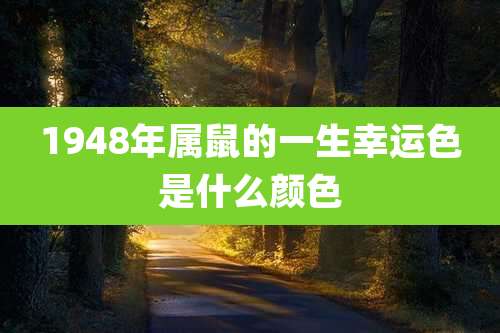 1948年属鼠的一生幸运色是什么颜色
