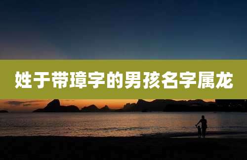 姓于带璋字的男孩名字属龙