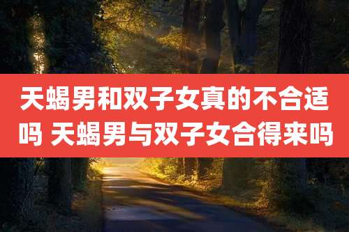 天蝎男和双子女真的不合适吗 天蝎男与双子女合得来吗