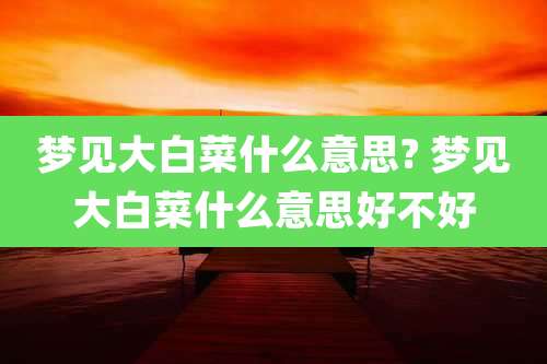 梦见大白菜什么意思? 梦见大白菜什么意思好不好