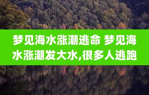 梦见海水涨潮逃命 梦见海水涨潮发大水,很多人逃跑