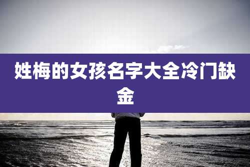 姓梅的女孩名字大全冷门缺金