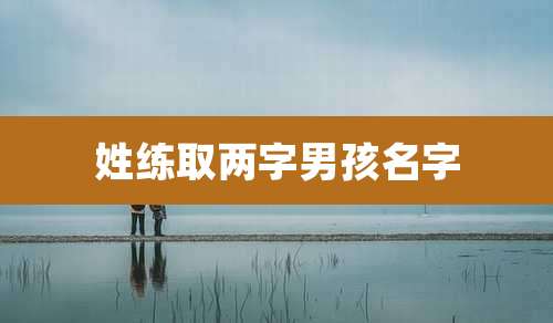 姓练取两字男孩名字