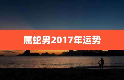 属蛇男2017年运势