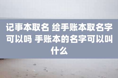 记事本取名 给手账本取名字可以吗 手账本的名字可以叫什么