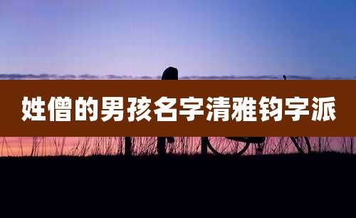 姓僧的男孩名字清雅钧字派