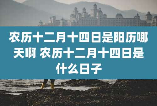 农历十二月十四日是阳历哪天啊 农历十二月十四日是什么日子