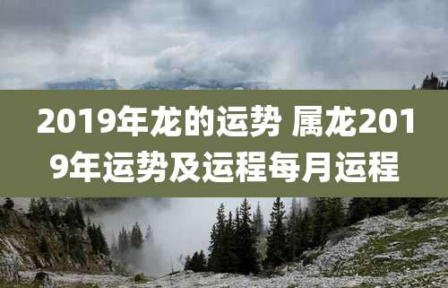 2019年龙的运势 属龙2019年运势及运程每月运程