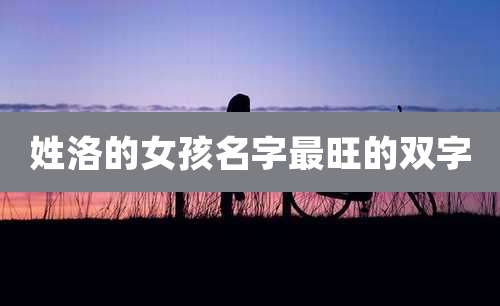 姓洛的女孩名字最旺的双字